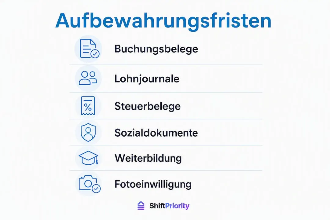 Übersicht: So lange müssen Personalunterlagen aufbewahrt werden