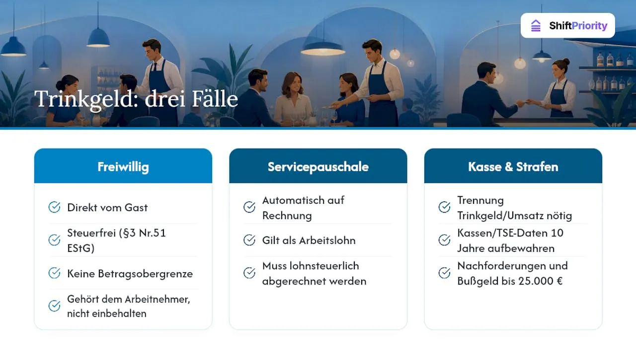 Rechtliche Einordnung von Trinkgeld